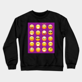 purple emojis Crewneck Sweatshirt